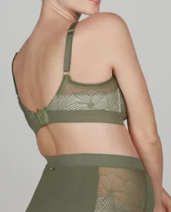 Cache Cœur Soutiens-gorge Sans Armatures|Soutiens-gorge Sans Armatures-Soutien-gorge de grossesse et d’allaitement sans armature kaki DAHLIA