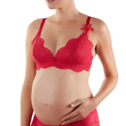Cache Cœur Soutiens-gorge Avec Armatures|Soutiens-gorge Avec Armature-Soutien-gorge triangle de grossesse et d'allaitement LOLLYPOP grenadine Rouge