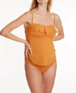 Cache Cœur Maillots De Bain De Grossesse|Maillots De Bain Allaitement-Tankini de maternité Bloom miel