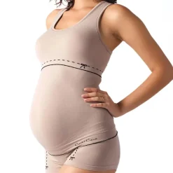 Cache Cœur Pyjamas & Homewear|Hauts-Top de grossesse et d'allaitement Illusion beige
