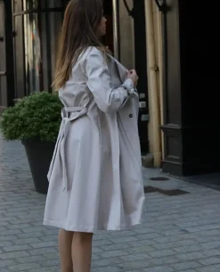 Cache Cœur Vestes & Manteaux-Trench déperlant de grossesse Megan beige