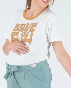 Cache Cœur Chemises Et Tops D'allaitement|Hauts-T-shirt de grossesse Love is All