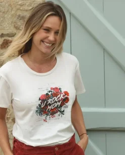 Cache Cœur Chemises Et Tops D'allaitement|Hauts-T-shirt de grossesse Rock rouge