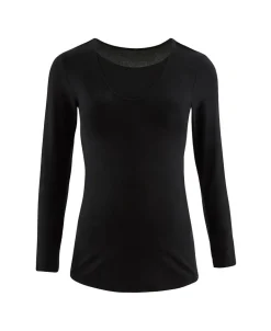 Cache Cœur Chemises Et Tops D'allaitement|Hauts-T-shirt de maternité et d'allaitement manches longues Life Noir