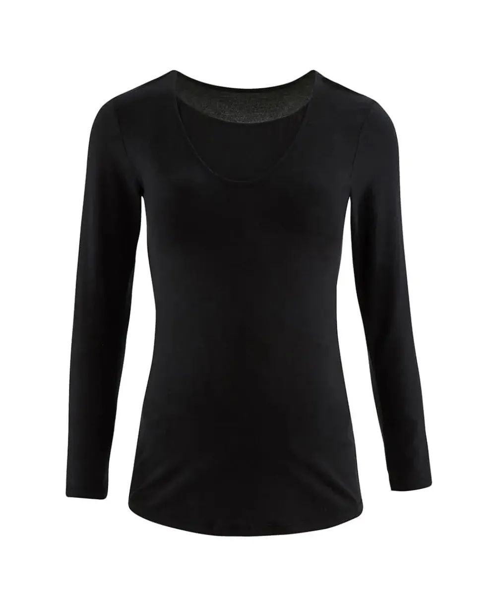 Cache Cœur Chemises Et Tops D'allaitement|Hauts-T-shirt de maternité et d'allaitement manches longues Life Noir