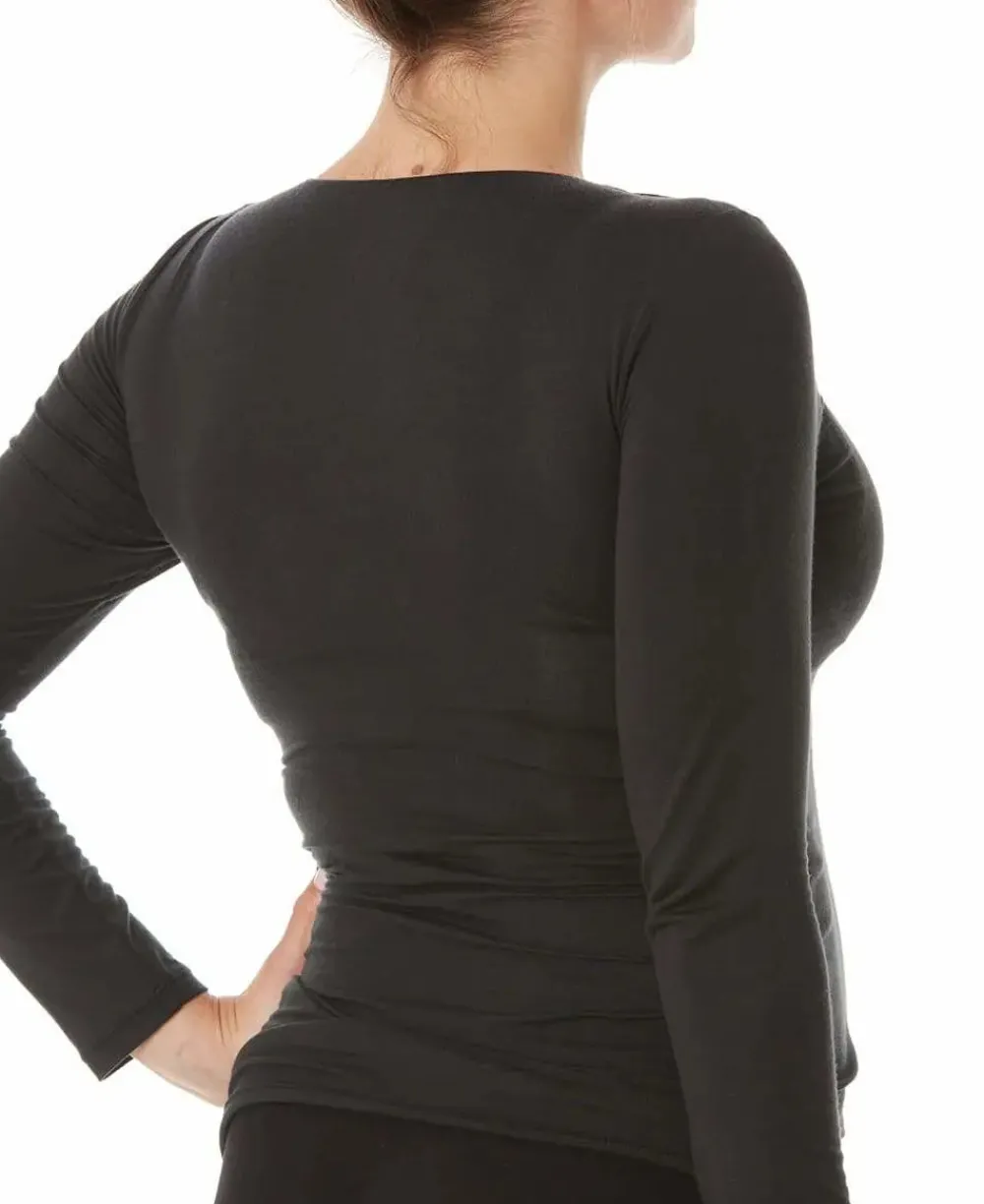 Cache Cœur Chemises Et Tops D'allaitement|Hauts-T-shirt de maternité et d'allaitement manches longues Life Noir
