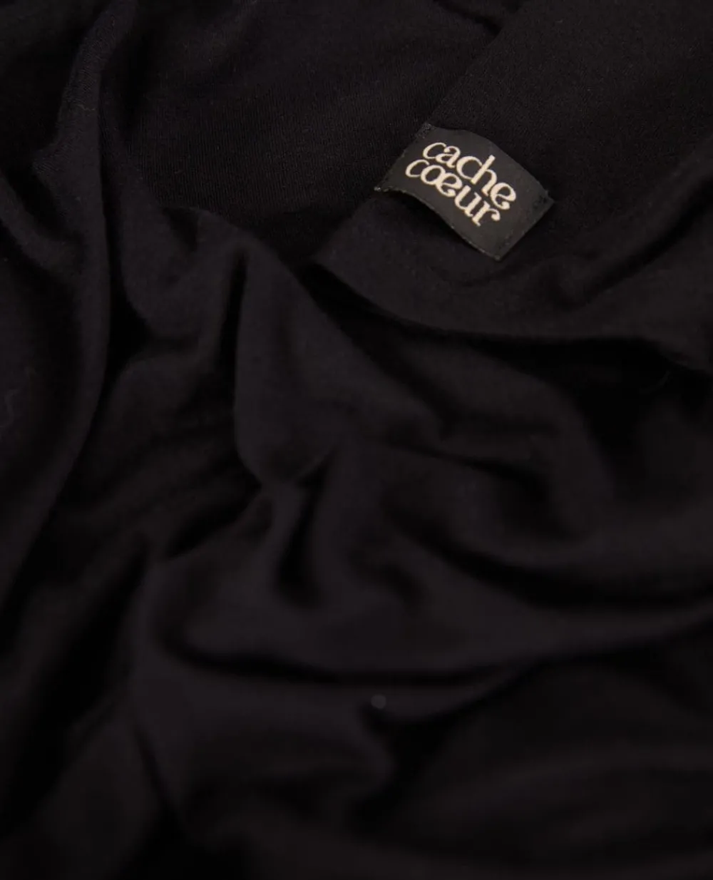 Cache Cœur Homewear|Chemises Et Tops D'allaitement-T-shirt manches longues de grossesse et d’allaitement Louna noir