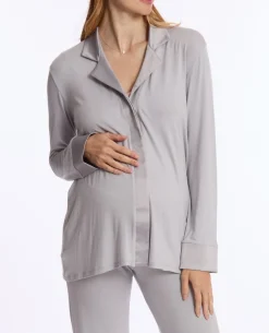 Cache Cœur Homewear|Vestes D'intérieur-Veste de pyjama de grossesse et d’allaitement Satine